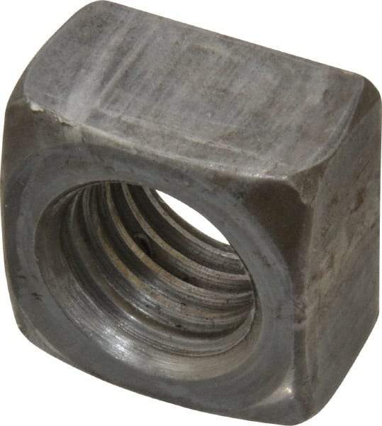 Value Collection - 3/4-10 Steel Square Nut - Uncoated, 1-1/8" Square Width x 21/32" Overall Height - USA Tool & Supply