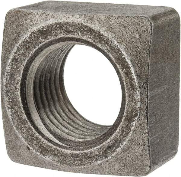 Value Collection - 1-1/4-7 Steel Square Nut - Uncoated, 1-7/8" Square Width x 1-3/32" Overall Height - USA Tool & Supply