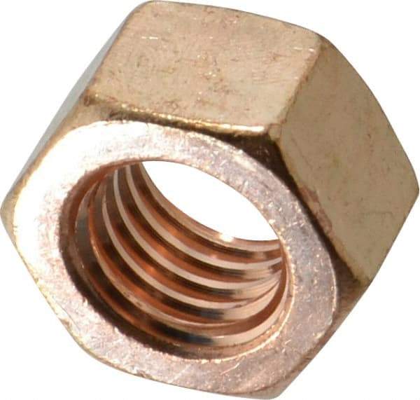 Value Collection - 5/8-11 UNC Silicon Bronze Right Hand Hex Nut - 15/16" Across Flats, 35/64" High, Uncoated - USA Tool & Supply