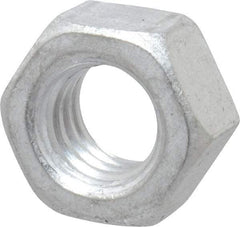 Value Collection - 5/16-18 UN Aluminum Right Hand Hex Nut - 1/2" Across Flats, 17/64" High, Aluminum-Plated Finish - USA Tool & Supply