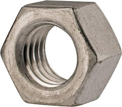 Value Collection - 1/2-13 UN Aluminum Right Hand Hex Nut - 3/4" Across Flats, 7/16" High, Uncoated - USA Tool & Supply