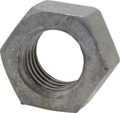 Value Collection - 1/2-13 UNC Steel Right Hand Hex Nut - 3/4" Across Flats, 7/16" High, Hot Dipped Galvanized Finish - USA Tool & Supply