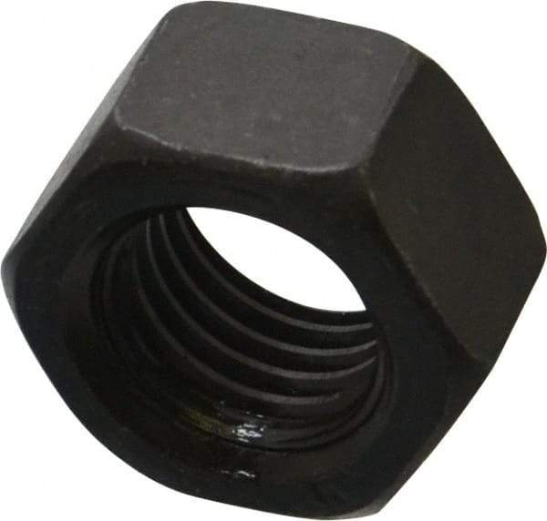 Value Collection - 7/8-9 UNC Steel Right Hand Hex Nut - 1-5/16" Across Flats, 3/4" High, Black Oxide Finish - USA Tool & Supply