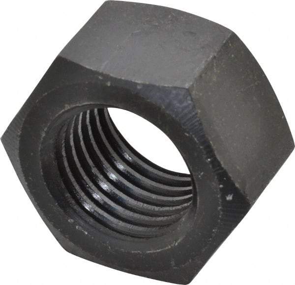 Value Collection - 1-1/4 - 7 UNC Steel Right Hand Hex Nut - 1-7/8" Across Flats, 1-1/16" High, Uncoated - USA Tool & Supply