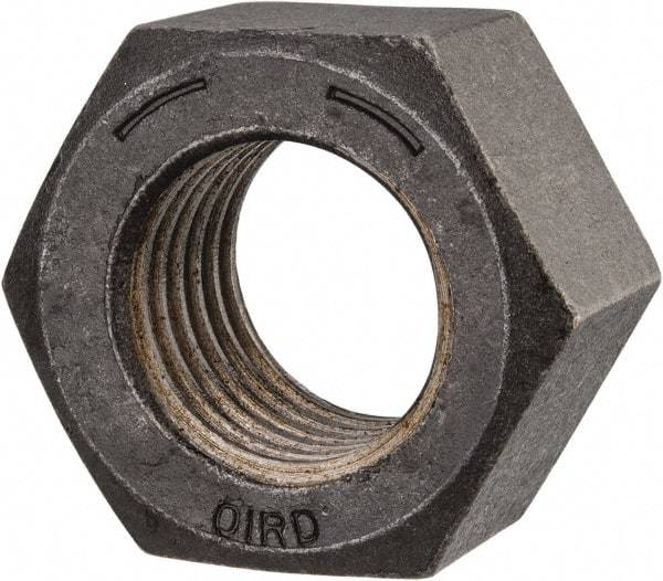 Value Collection - 1-3/8 - 6 UNC Steel Right Hand Hex Nut - 2-1/16" Across Flats, 1-11/64" High, Uncoated - USA Tool & Supply