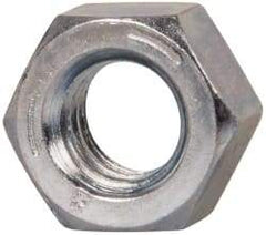 Value Collection - 5/16-18 UNC Steel Right Hand Hex Nut - 1/2" Across Flats, 17/64" High, Zinc-Plated Finish - USA Tool & Supply