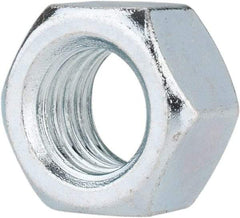 Value Collection - 1/2-13 UNC Steel Right Hand Hex Nut - 3/4" Across Flats, 7/16" High, Zinc-Plated Finish - USA Tool & Supply
