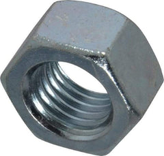 Value Collection - 7/8-9 UNC Steel Right Hand Hex Nut - 1-5/16" Across Flats, 3/4" High, Zinc-Plated Finish - USA Tool & Supply