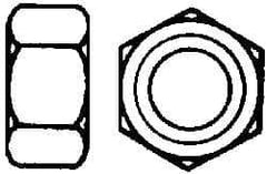 Made in USA - 1-1/2 - 6 UNC Steel Right Hand Hex Nut - 2-1/4" Across Flats, 1-9/32" High, Zinc Yellow Dichromate Cad & Waxed Finish - USA Tool & Supply