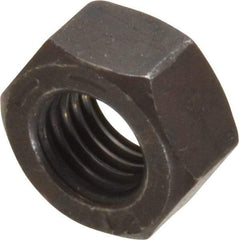 Value Collection - 5/16-24 UNF Steel Right Hand Hex Nut - 1/2" Across Flats, 17/64" High, Uncoated - USA Tool & Supply