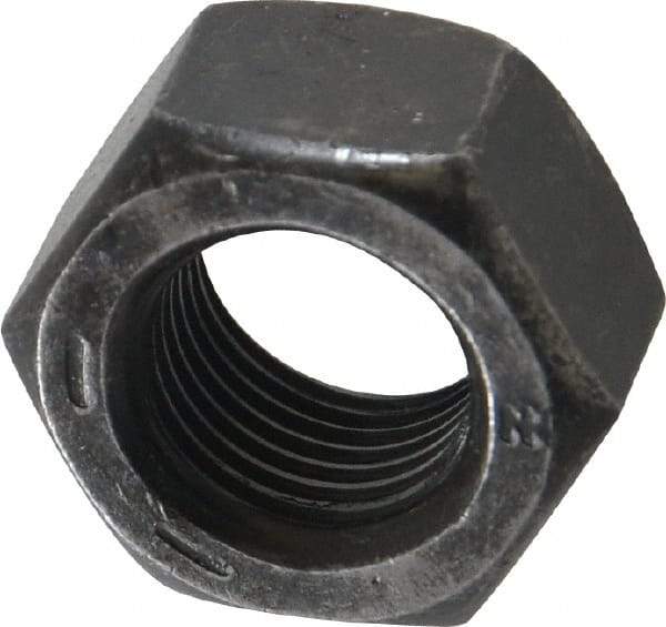 Value Collection - 9/16-18 UNF Steel Right Hand Hex Nut - 7/8" Across Flats, 31/64" High, Uncoated - USA Tool & Supply