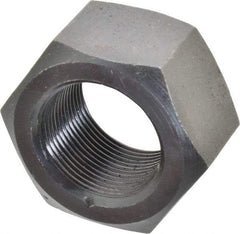 Value Collection - 1-1/2 - 12 UNF Steel Right Hand Hex Nut - 2-1/4" Across Flats, 1-9/32" High, Uncoated - USA Tool & Supply