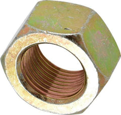 Value Collection - 7/8-14 UN Steel Right Hand Hex Nut - 1-5/16" Across Flats, 3/4" High, Zinc Yellow Dichromate Finish - USA Tool & Supply