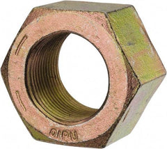 Value Collection - 1-3/8 - 12 UN Steel Right Hand Hex Nut - 2-1/16" Across Flats, 1-11/64" High, Zinc Yellow Dichromate Finish - USA Tool & Supply