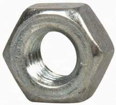 Value Collection - 1/4-28 UNF Steel Right Hand Hex Nut - 7/16" Across Flats, 7/32" High, Zinc-Plated Finish - USA Tool & Supply