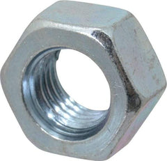 Value Collection - 5/16-24 UNF Steel Right Hand Hex Nut - 1/2" Across Flats, 17/64" High, Zinc-Plated Finish - USA Tool & Supply