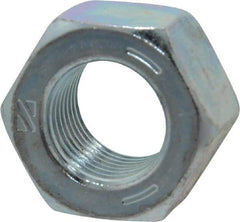 Value Collection - 9/16-18 UNF Steel Right Hand Hex Nut - 7/8" Across Flats, 31/64" High, Zinc-Plated Finish - USA Tool & Supply