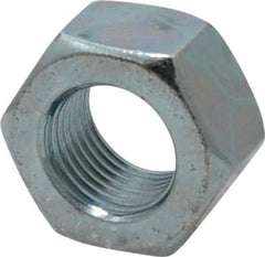 Value Collection - 9/16-18 UN Steel Right Hand Hex Nut - 7/8" Across Flats, 31/64" High, Zinc-Plated Finish - USA Tool & Supply