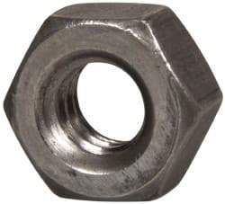 Value Collection - 1/4-20 UN Steel Right Hand Hex Nut - 7/16" Across Flats, 7/32" High, Uncoated - USA Tool & Supply