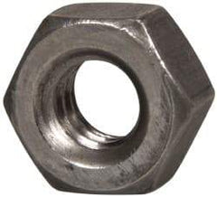 Value Collection - 1/4-20 UN Steel Right Hand Hex Nut - 7/16" Across Flats, 7/32" High, Uncoated - USA Tool & Supply