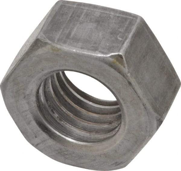 Value Collection - 9/16-12 UN Steel Right Hand Hex Nut - 7/8" Across Flats, 31/64" High, Uncoated - USA Tool & Supply