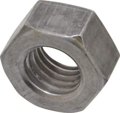 Value Collection - 9/16-12 UN Steel Right Hand Hex Nut - 7/8" Across Flats, 31/64" High, Uncoated - USA Tool & Supply