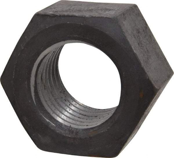 Value Collection - 1-1/2 - 6 UN Steel Right Hand Hex Nut - 2-1/4" Across Flats, 1-9/32" High, Uncoated - USA Tool & Supply