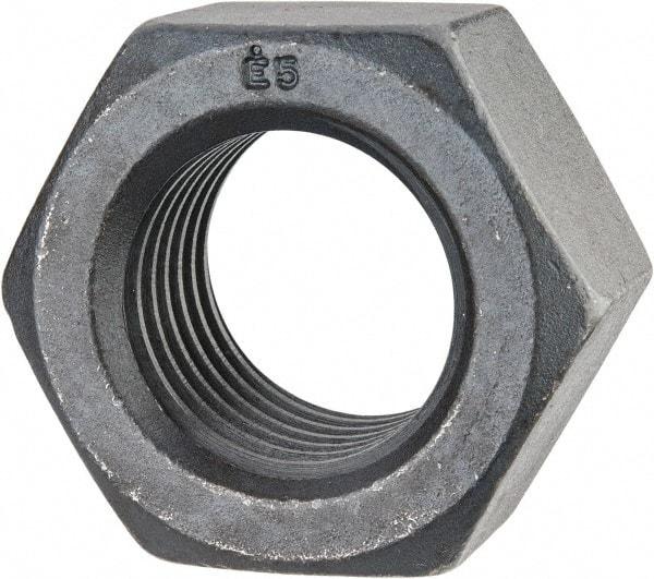 Value Collection - 1-5/8 - 5-1/2 UNC Steel Right Hand Hex Nut - 2-7/16" Across Flats, 1-25/64" High, Uncoated - USA Tool & Supply