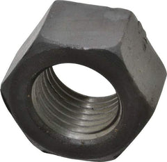 Value Collection - 2 - 4-1/2 UNC Steel Right Hand Hex Nut - 3" Across Flats, 1-23/32" High, Uncoated - USA Tool & Supply
