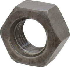 Value Collection - 7/16-20 UN Steel Right Hand Hex Nut - 11/16" Across Flats, 3/8" High, Uncoated - USA Tool & Supply