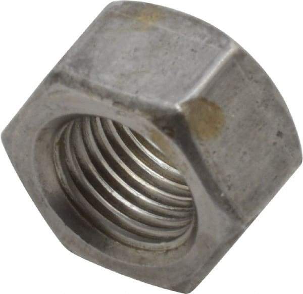 Value Collection - 1/2-20 UNF Steel Right Hand Hex Nut - 3/4" Across Flats, 7/16" High, Zinc Clear Finish - USA Tool & Supply