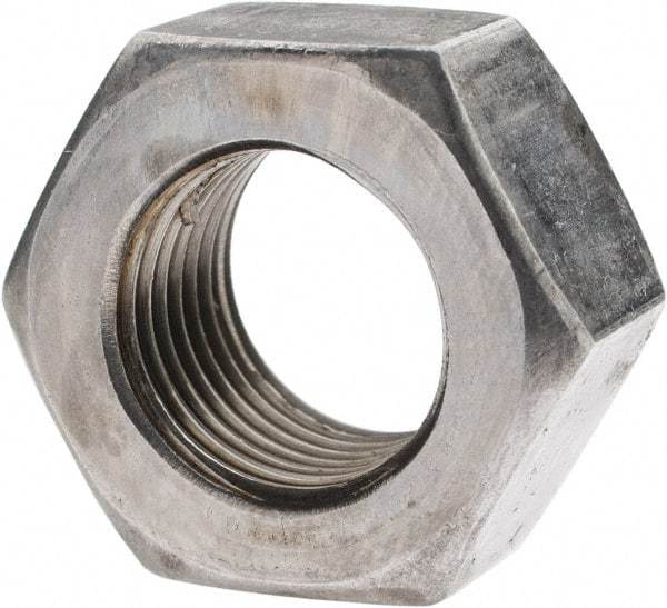 Value Collection - 9/16-18 UN Steel Right Hand Hex Nut - 7/8" Across Flats, 31/64" High, Uncoated - USA Tool & Supply