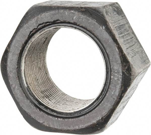Value Collection - 1-5/8 - 12 UN Steel Right Hand Hex Nut - 2-7/16" Across Flats, 1-25/64" High, Uncoated - USA Tool & Supply