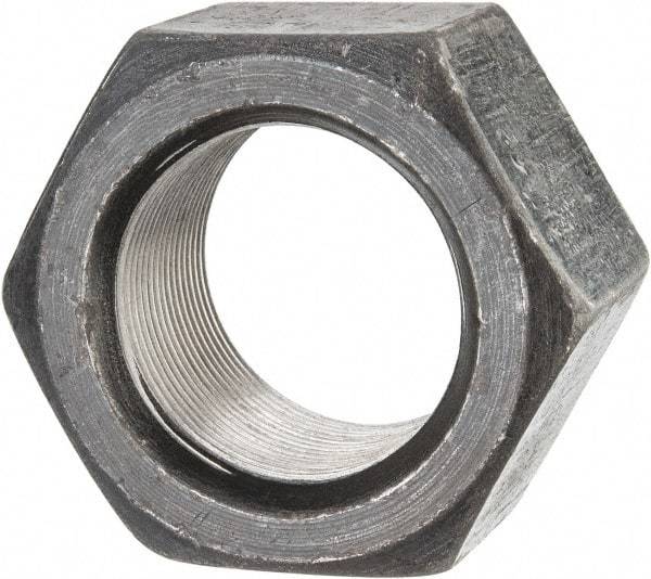 Value Collection - 1-7/8 - 12 UN Steel Right Hand Hex Nut - 2-3/4" Across Flats, 1-3/4" High, Uncoated - USA Tool & Supply