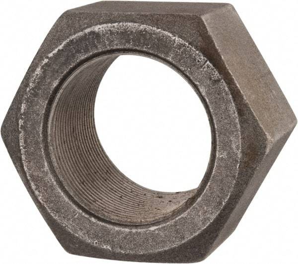 Value Collection - 2-12 UN Steel Right Hand Hex Nut - 3" Across Flats, 1-23/32" High, Uncoated - USA Tool & Supply
