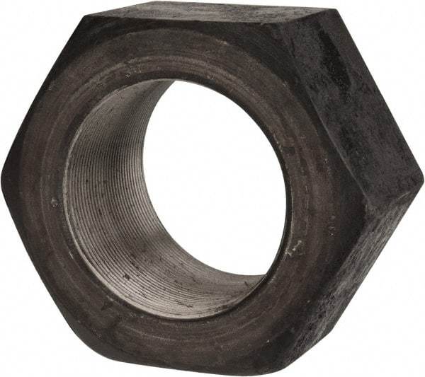 Value Collection - 3-12 UN Steel Right Hand Hex Nut - 4-1/2" Across Flats, 2-37/64" High, Uncoated - USA Tool & Supply
