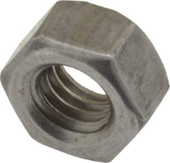 Value Collection - 5/16-18 UNC Steel Left Hand Hex Nut - 1/2" Across Flats, 17/64" High, Uncoated - USA Tool & Supply
