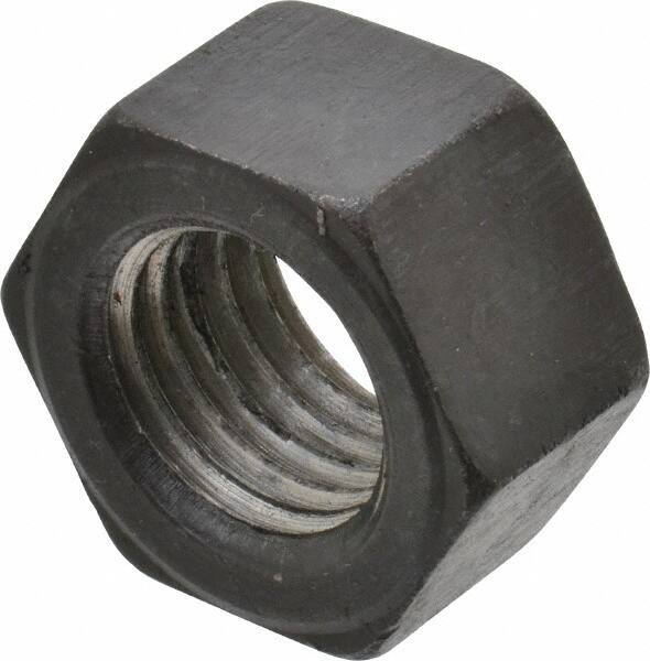 Value Collection - 1-8 UNC Steel Left Hand Hex Nut - 1-1/2" Across Flats, 55/64" High, Uncoated - USA Tool & Supply