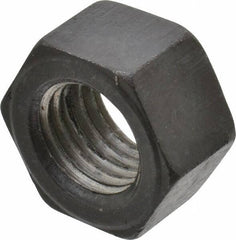 Value Collection - 1-8 UNC Steel Left Hand Hex Nut - 1-1/2" Across Flats, 55/64" High, Uncoated - USA Tool & Supply