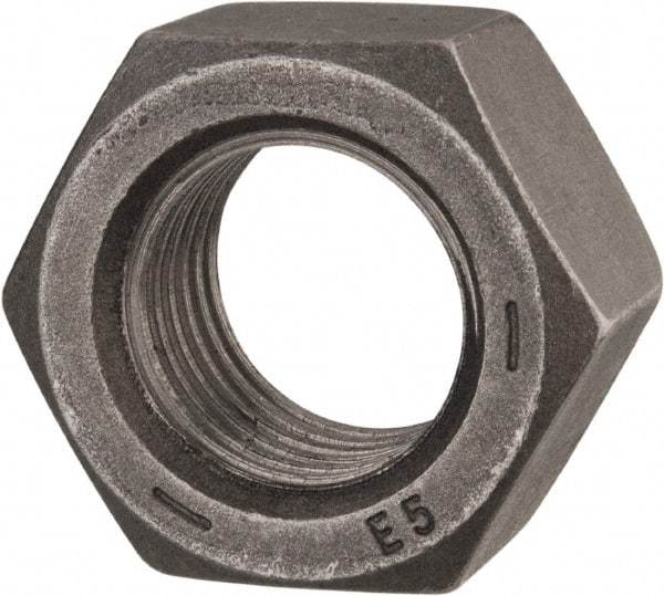 Value Collection - 1-1/4 - 7 UNC Steel Left Hand Hex Nut - 1-7/8" Across Flats, 1-1/16" High, Uncoated - USA Tool & Supply