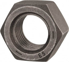 Value Collection - 1-1/4 - 7 UNC Steel Left Hand Hex Nut - 1-7/8" Across Flats, 1-1/16" High, Uncoated - USA Tool & Supply