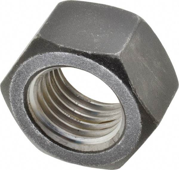 Value Collection - 1-1/2 - 6 UNC Steel Left Hand Hex Nut - 2-1/4" Across Flats, 1-9/32" High, Uncoated - USA Tool & Supply