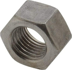 Value Collection - 3/8-24 UNF Steel Left Hand Hex Nut - 9/16" Across Flats, 21/64" High, Uncoated - USA Tool & Supply