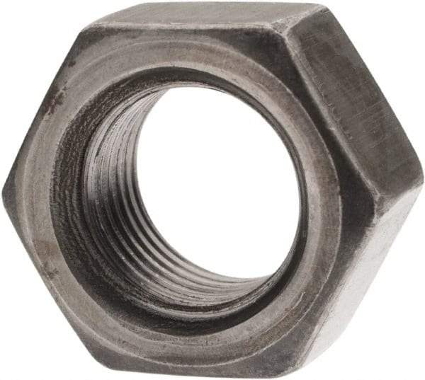 Value Collection - 1/2-20 UNF Steel Left Hand Hex Nut - 3/4" Across Flats, 7/16" High, Uncoated - USA Tool & Supply