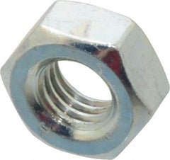 Value Collection - M10x1.50 Metric Coarse Steel Right Hand Hex Nut - 17mm Across Flats, 8mm High, Zinc-Plated Finish - USA Tool & Supply