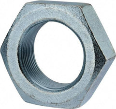 Value Collection - 1-1/2 - 12 UN Steel Right Hand Hex Jam Nut - 2-1/4" Across Flats, 27/32" High, Zinc-Plated Finish - USA Tool & Supply