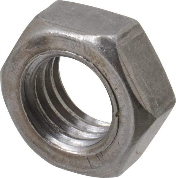 Value Collection - 1/2-13 UNC Steel Left Hand Hex Jam Nut - 3/4" Across Flats, 5/16" High, Uncoated - USA Tool & Supply