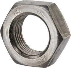 Value Collection - 3/4-16 UNF Steel Left Hand Hex Jam Nut - 1-1/8" Across Flats, 27/64" High, Uncoated - USA Tool & Supply