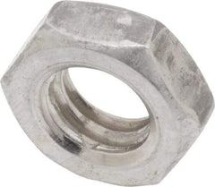 Value Collection - 5/16-18 UNC Steel Right Hand Hex Jam Nut - 1/2" Across Flats, 3/16" High, Uncoated - USA Tool & Supply