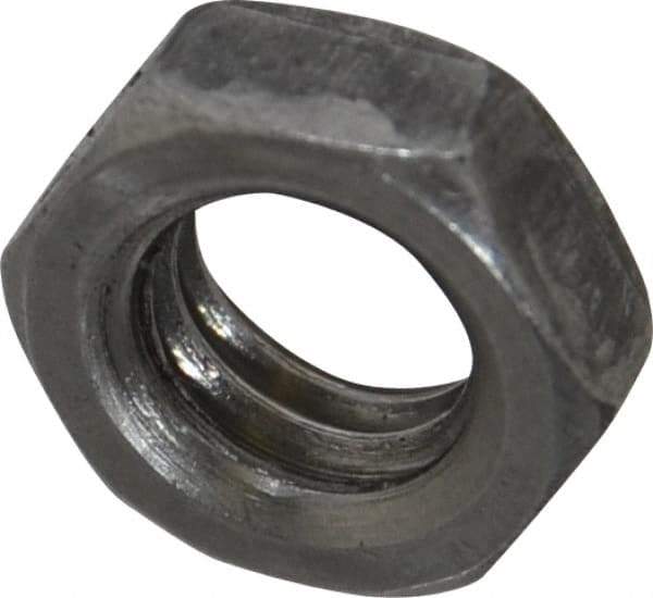 Value Collection - 3/8-16 UNC Steel Right Hand Hex Jam Nut - 9/16" Across Flats, 0.2188" High, Uncoated - USA Tool & Supply